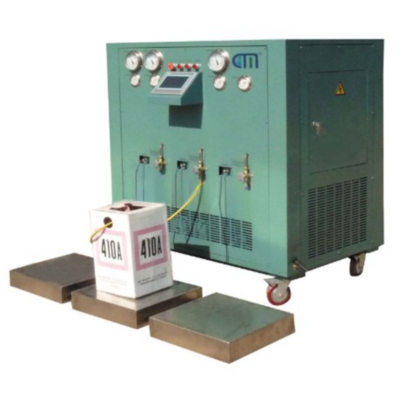 Single Station Refrigerant Split Charging Recovery Machine R22 R134a Ac Recovery Pump R410a Recharge Machine