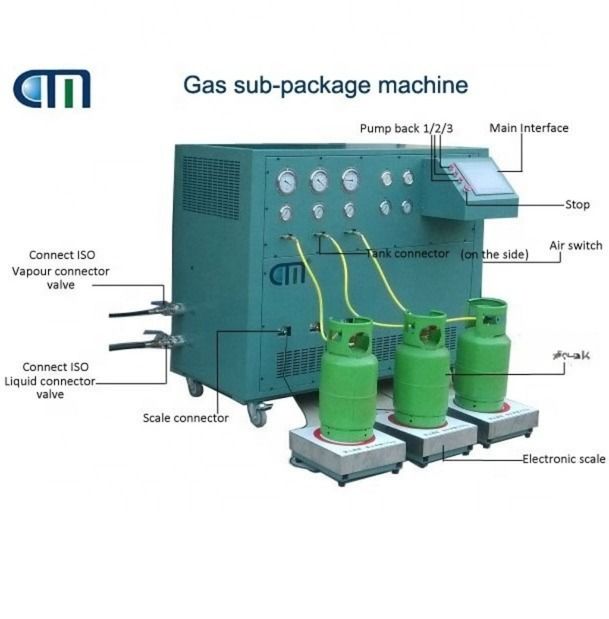 Multiple Stations Option Refrigerant Filling Machine Advanced Refrigerant Identifier Charging System