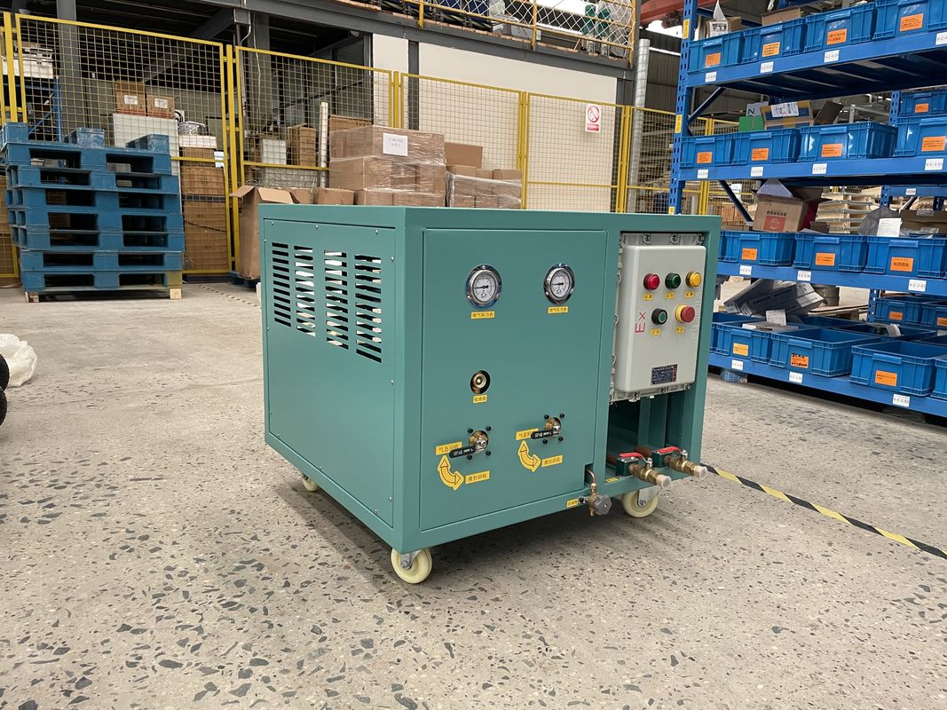 High Speed Low Pressure Recovery Freon Charging Refrigerant Recharge Machine R123 R1233zd 4HP Recovery Unit