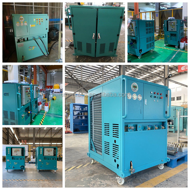 R32 Freon Recovery Machine R134a R22 Refrigerant Ac Charging Equipment ATEX Refrigerant Recovery Charging Machine