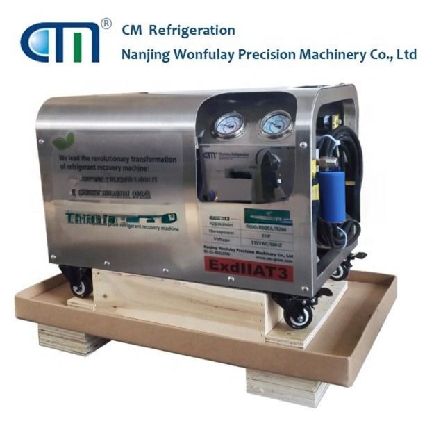 Explosion-proof recovery gas r290 Refrigerant Recovery Pump AC Freon Recovery Unit 1HP recovery recharge machine