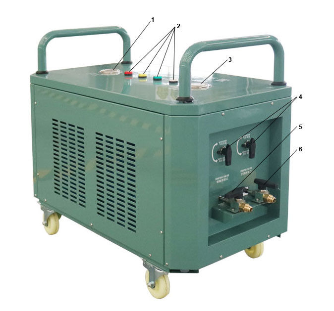 CFC HCFC R134a Freon Recovery Machine Air Conditioning 2HP Oil Less A/C Gas Recovery Charging Machine