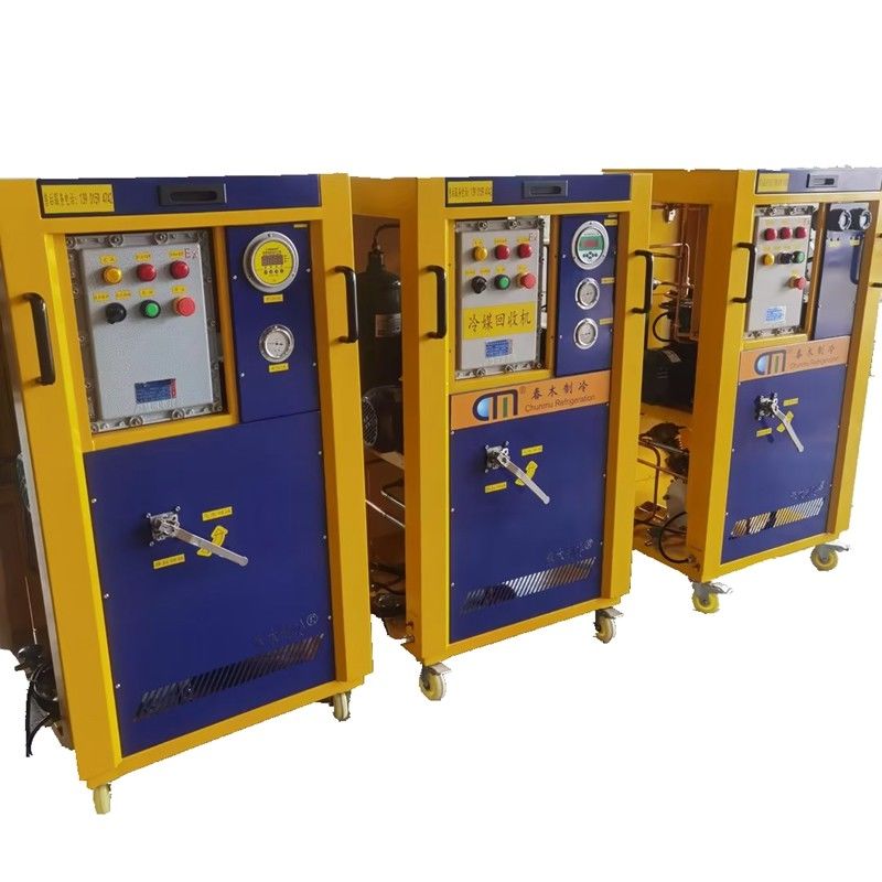 R32 R290 R600a Flammable Refrigerant Recovery Unit 4HP Explosion Proof Recovery Recharge Machine