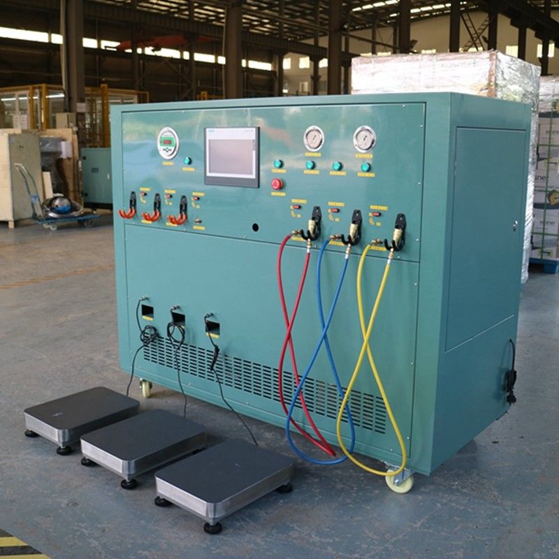R134a refrigerant filling equipment split sub-package charging machine 3-stage refrigerant filling recharge machine