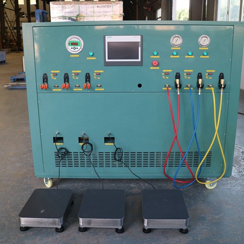R134a refrigerant filling equipment split sub-package charging machine 3-stage refrigerant filling recharge machine