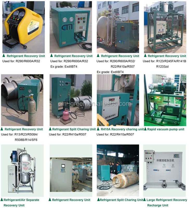 High Pressure  SF6 R508B Refrigerant Recovery Machine For Low Temperature Refrigerant