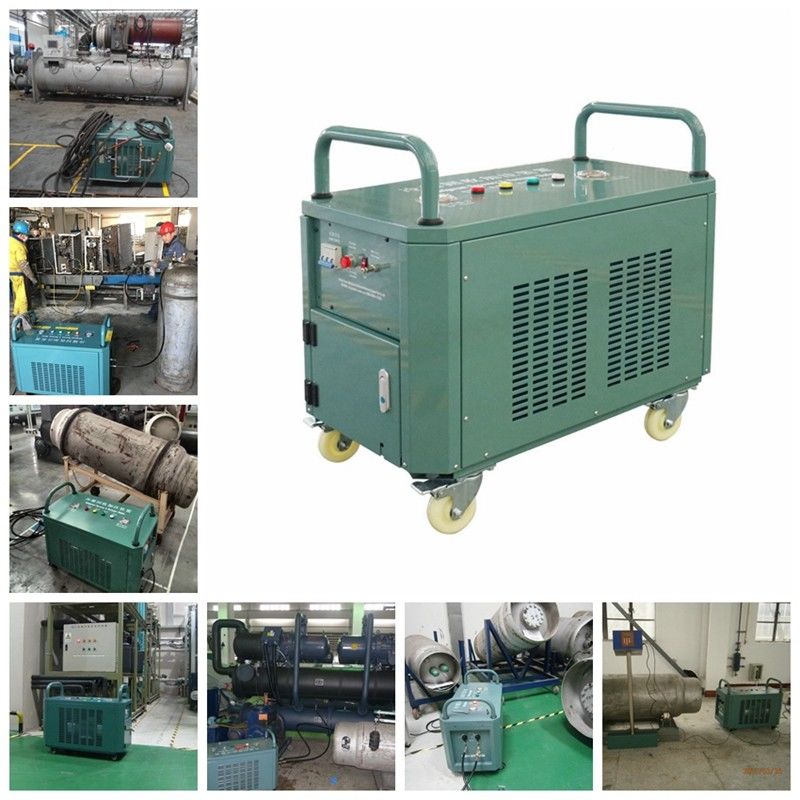 Four Cylinders Oil Less Refrigerant Vapor Recovery Unit A/C Screw Units Refrigerant Recovery Gas Charging Machine