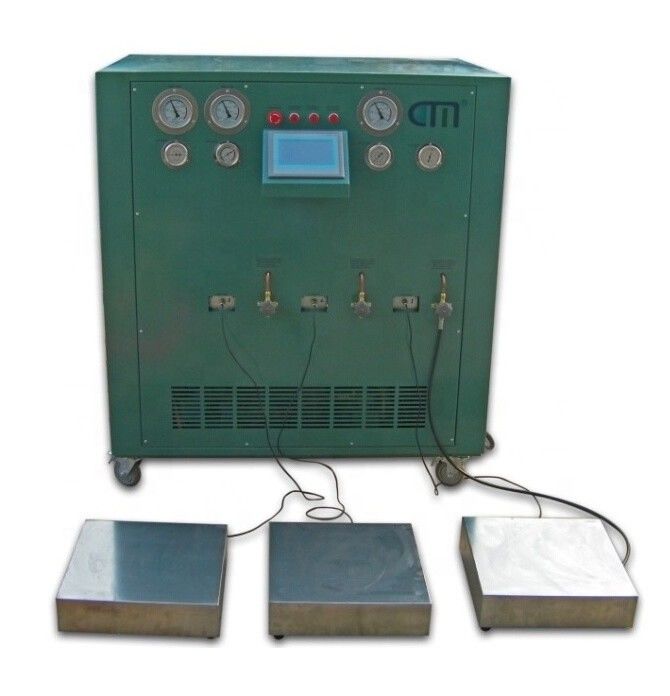R134a cylinder refrigerant refilling machine oil less ISO tank split charging machine R404a filling equipment