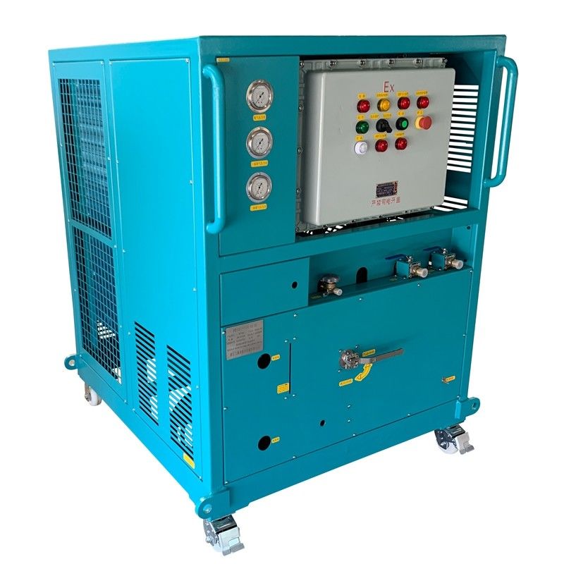 R32 R600a flammable refrigerant recovery unit charging recharging machine 10HP oil less recovery machine