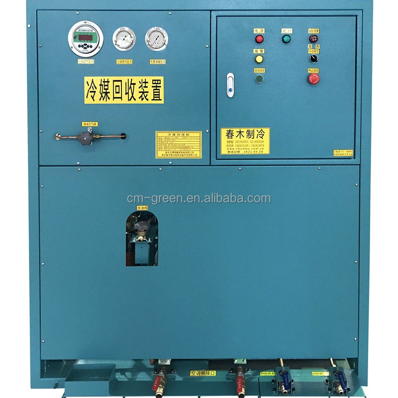25HP air conditioning ac freon recovery machine oil less refrigerant recovery machine for waste recycling