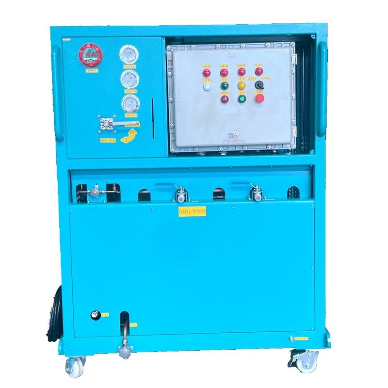 explosion proof refrigerant recovery system 10HP full oil less air conditioning ac vapor recovery gas charging machine