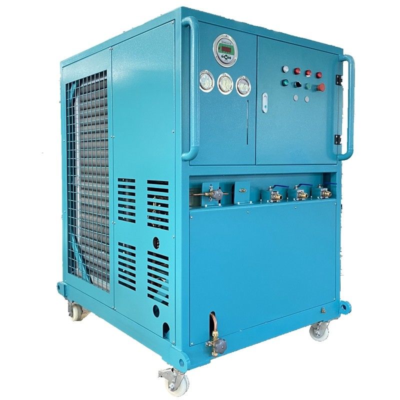 explosion proof refrigerant recovery system 10HP full oil less air conditioning ac vapor recovery gas charging machine