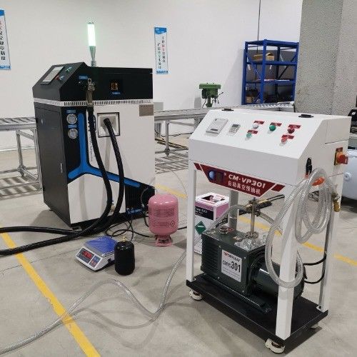 R32 R290 Heat Pump Refrigerant Filling Machine A/C Gas Charging Station R410A R407C