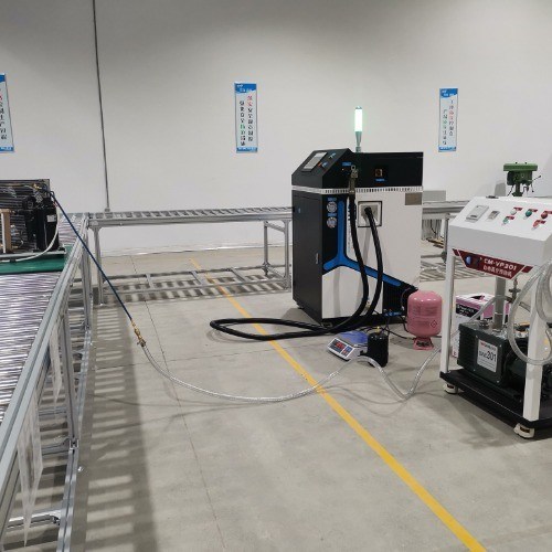 High Speed R410A Gas Filling System With Wonfulay Filling Gun For Quick Refrigerator Production